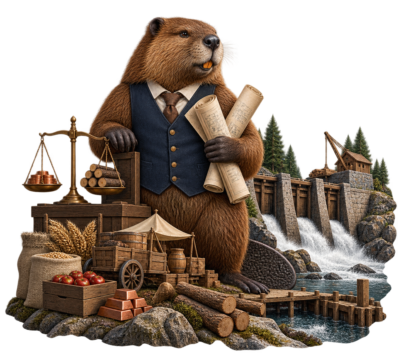 Mascote de Economia: Castor