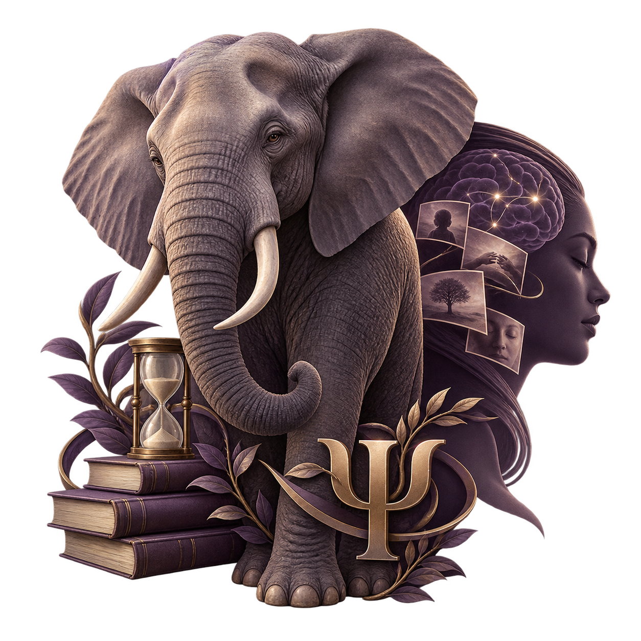 Mascote de Psicologia: Elefante